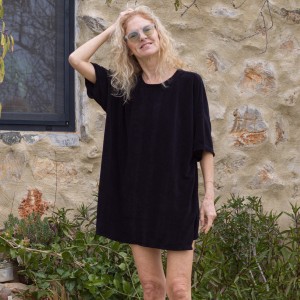 Terry Towel Mini Shirt Dress