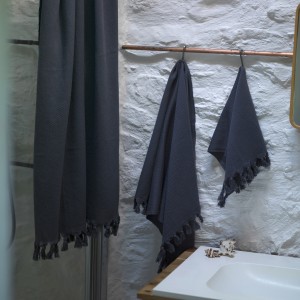 Pamukkale Bath Towel - Dark Grey