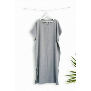 Grey Sile Caftan Dress