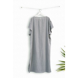 Grey Sile Caftan Dress