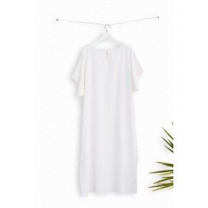 White Sile Caftan Dress