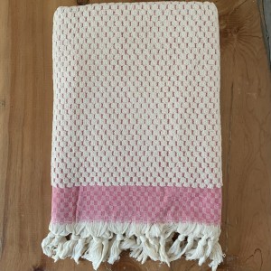 Pink Dotted Terry Bath Towel