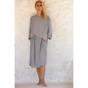 Grey Sile Skirt