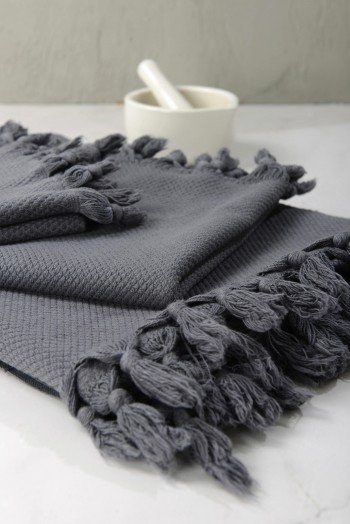 Pamukkale Washcloth - Dark Grey