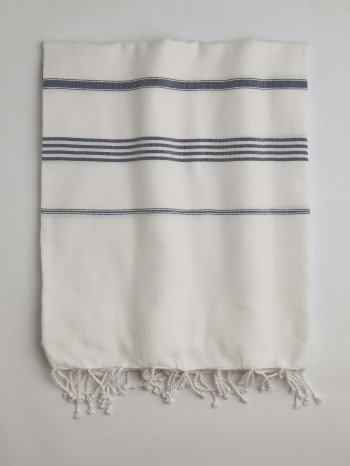 White-Marine Classic Large Turkish Towel