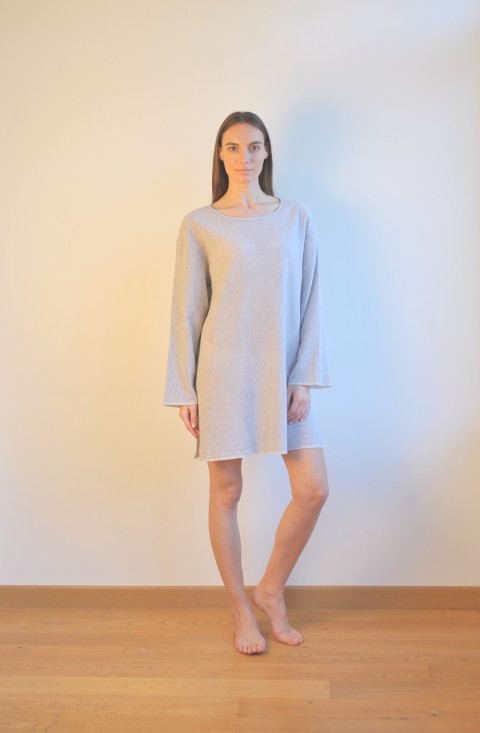 Grey Striped Sile Tunic