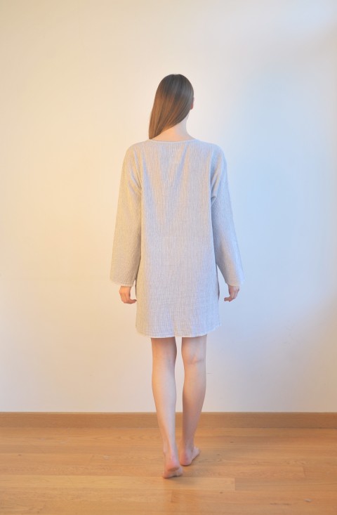 Grey Striped Sile Tunic