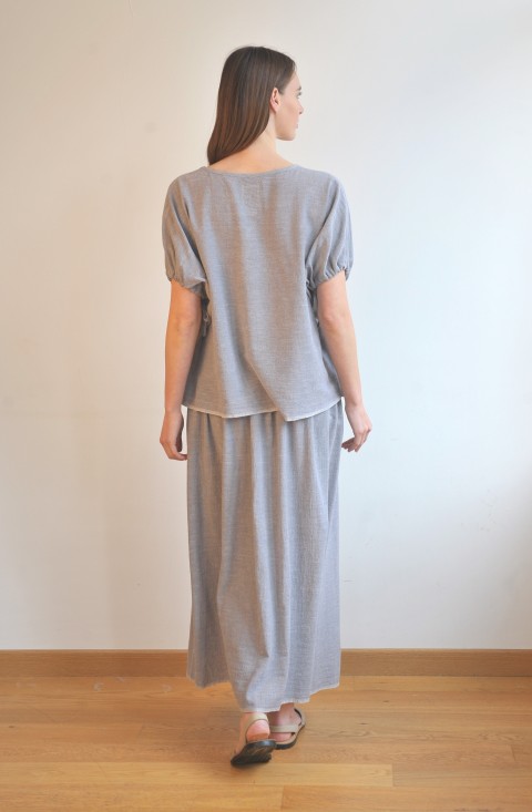 Grey SILE SHORT SLEEVE TOP