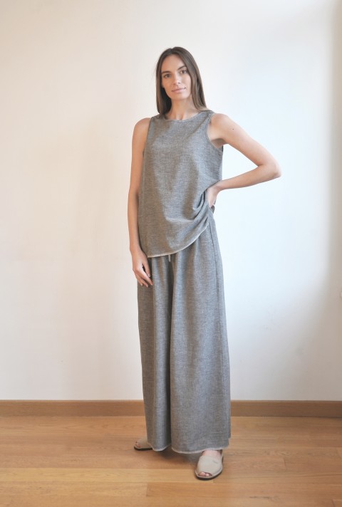 Charcoal SILE SLEEVELESS TOP