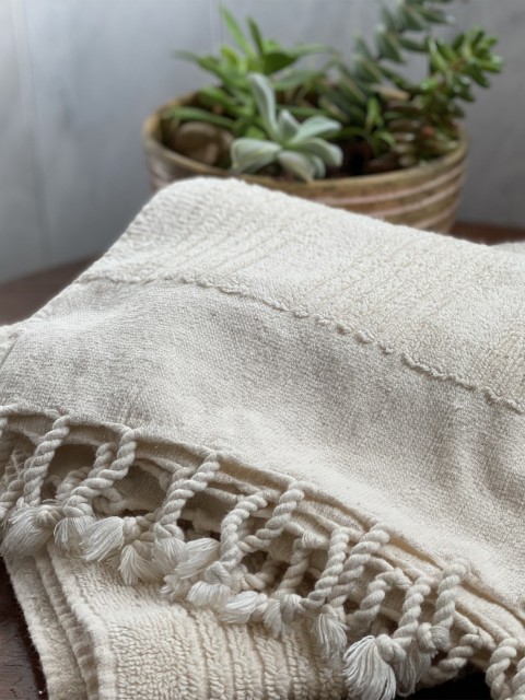 Natural Ottoman Terry Bath Towel