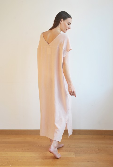 Blush Sile V Neck Kaftan Dress