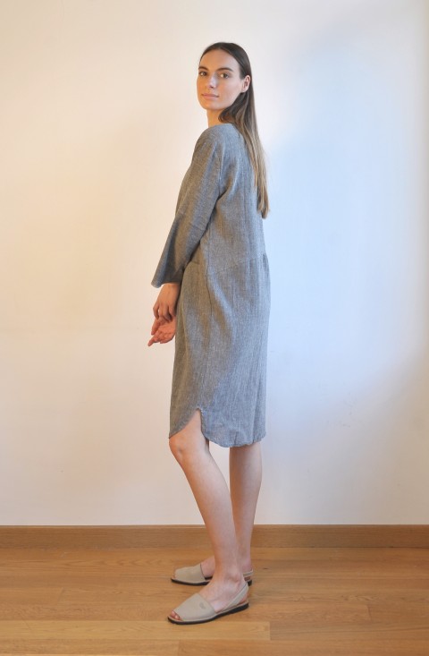 Charcoal Sile Tunic Dress 