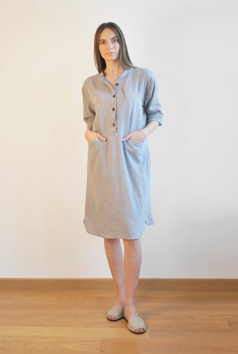 Grey Sile Tunic Dress