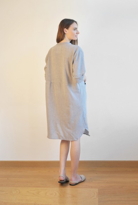 Grey Sile Tunic Dress