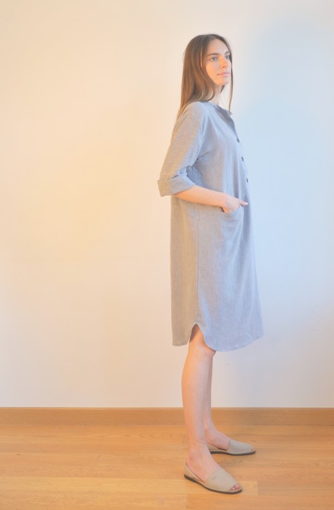 Grey Sile Tunic Dress