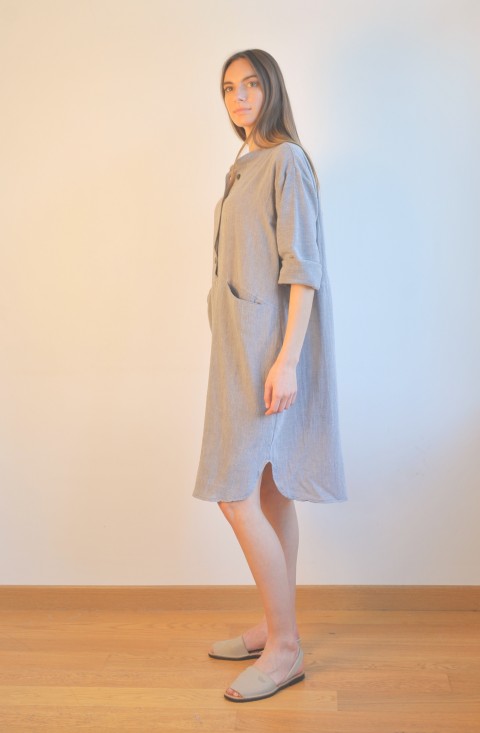 Grey Sile Tunic Dress