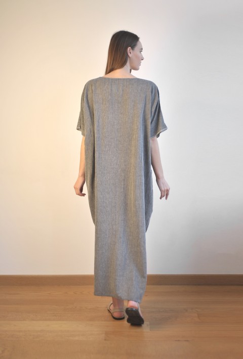 Charcoal Sile Caftan