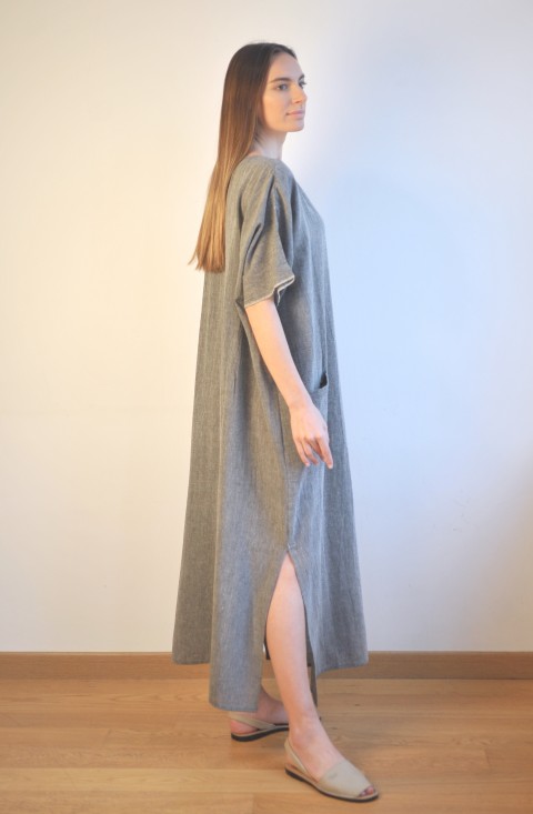 Charcoal Sile Caftan