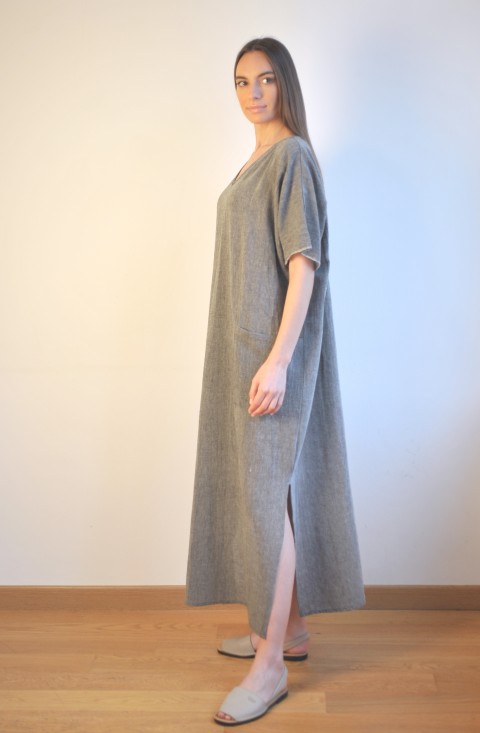 Charcoal Sile Caftan