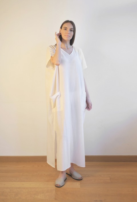 White Sile Caftan