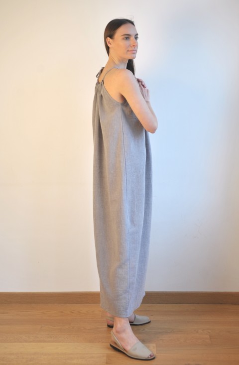 Grey Sile Halter Dress