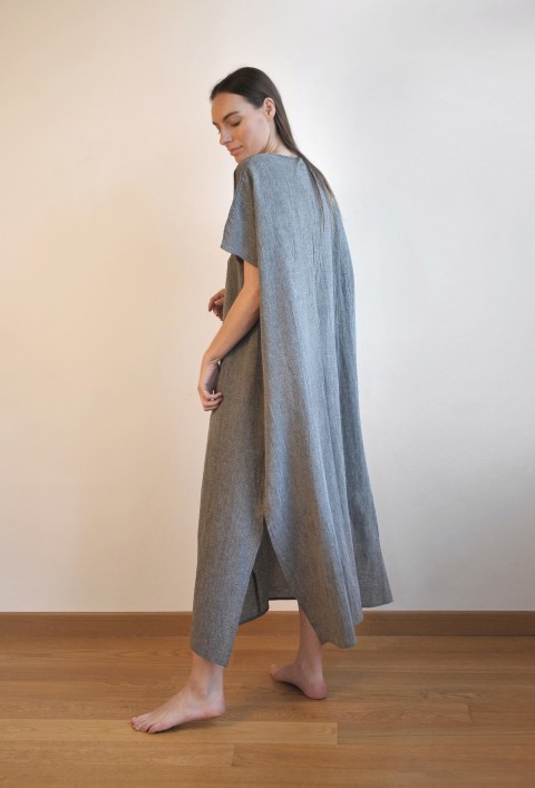 Charcoal Sile Basic Dress