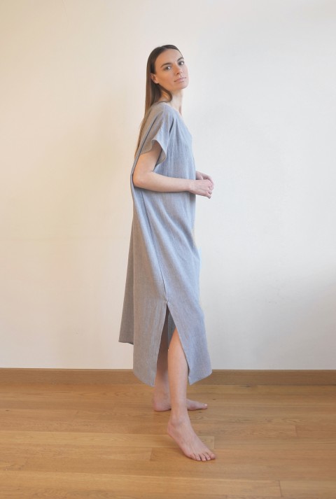 Grey Sile Basic Dress