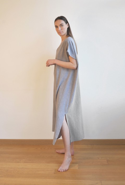 Grey Sile Basic Dress