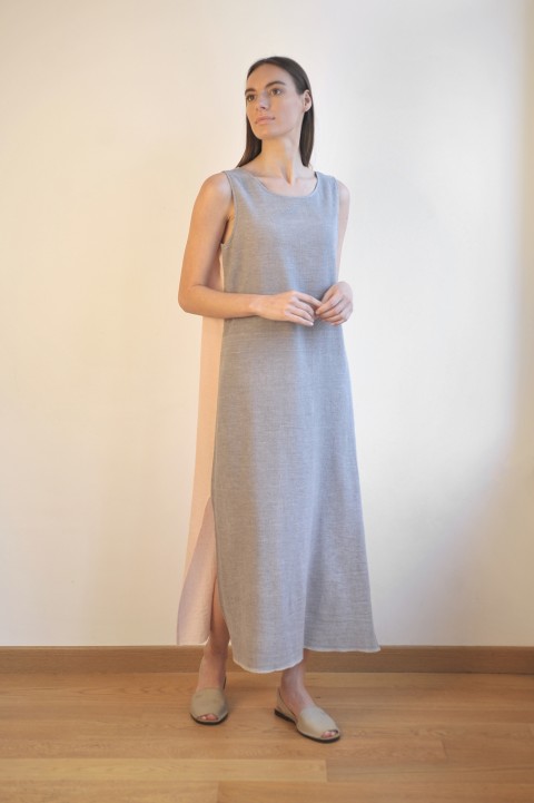 Blush / Grey SILE SLEEVELESS DRESS