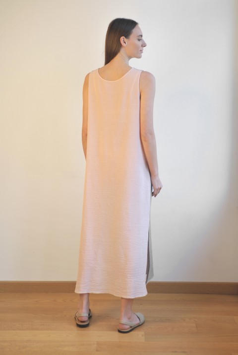 Blush / Grey SILE SLEEVELESS DRESS