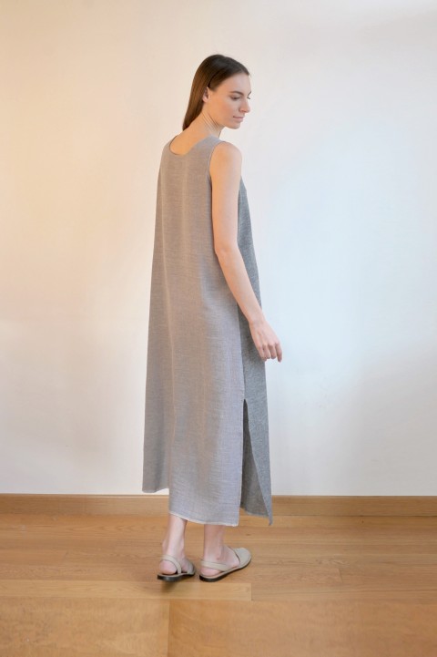 Charcoal / Grey SILE SLEEVELESS DRESS