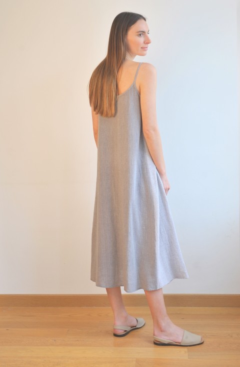 Grey / Grey Striped SILE SUNDRESS