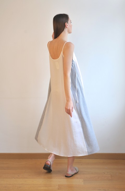 Off-White / Marine Striped SILE  SUNDRESS