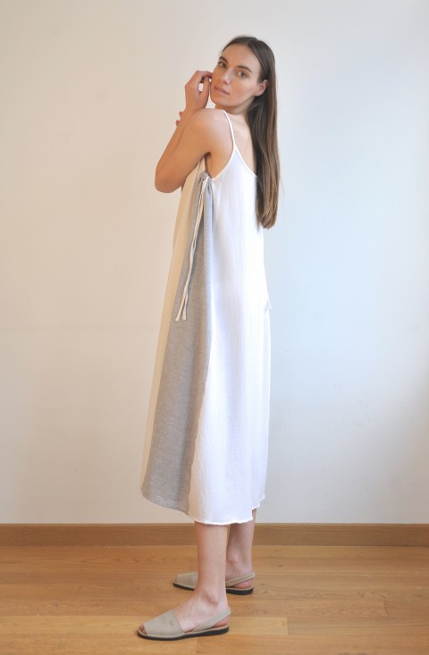 Off-White / Marine Striped SILE  SUNDRESS