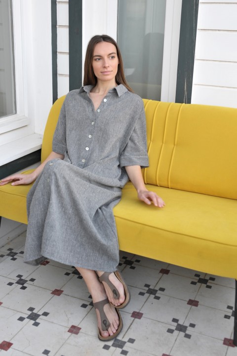 Charcoal SILE SHIRT DRESS