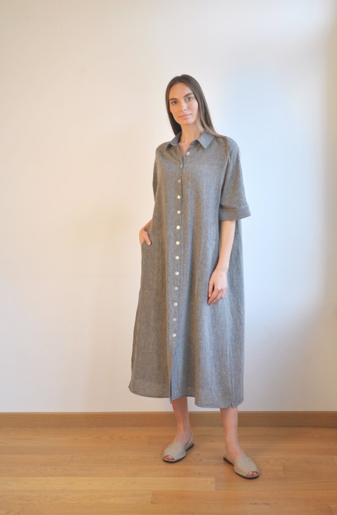 Charcoal SILE SHIRT DRESS