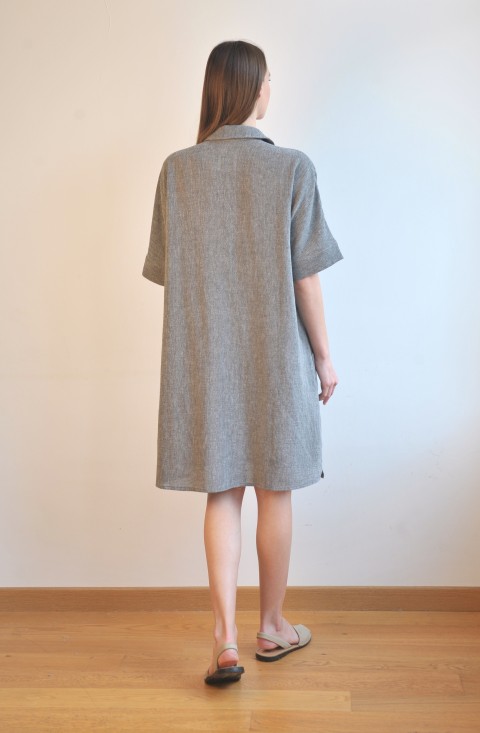 Charcoal SILE MINI SHIRT DRESS