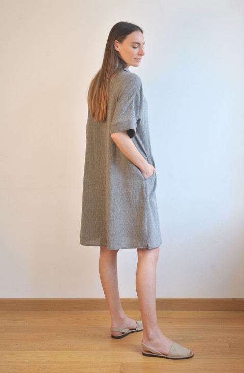 Charcoal SILE MINI SHIRT DRESS