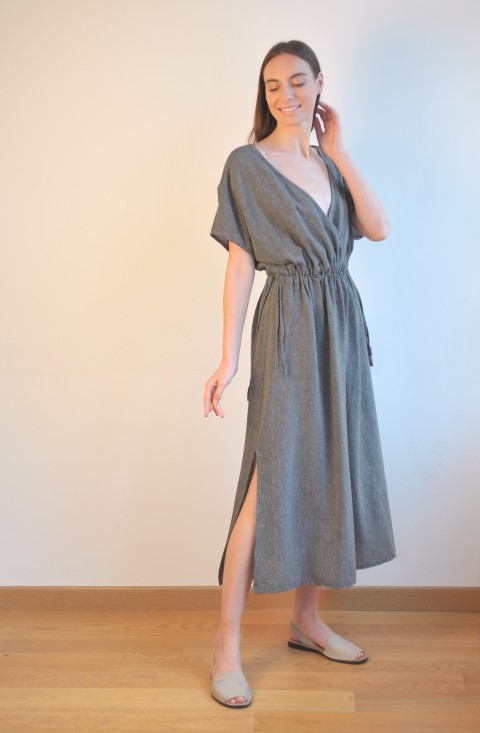 Charcoal  SILE COLUMN DRESS