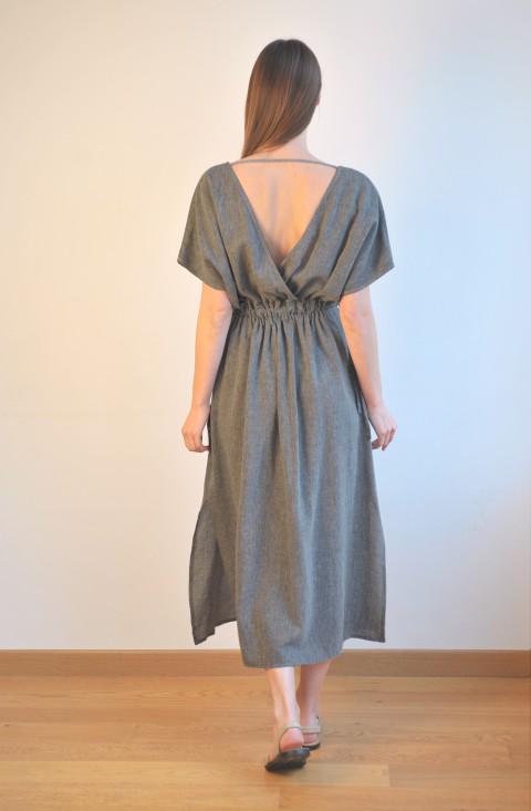 Charcoal  SILE COLUMN DRESS