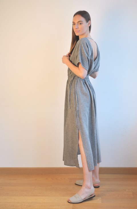 Charcoal  SILE COLUMN DRESS