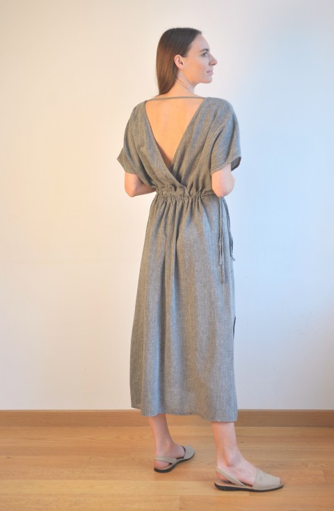 Charcoal  SILE COLUMN DRESS