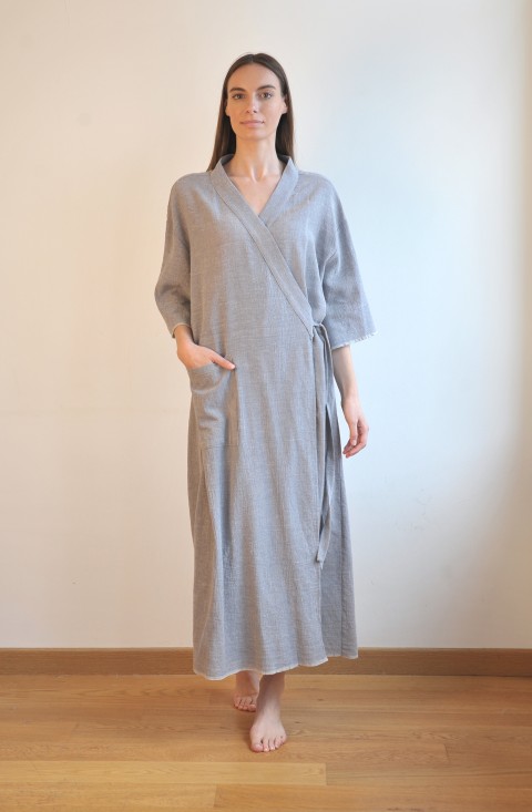 Grey SILE KIMONO