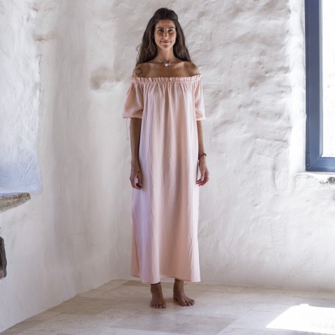 Blush Sile Off Shoulder Dress