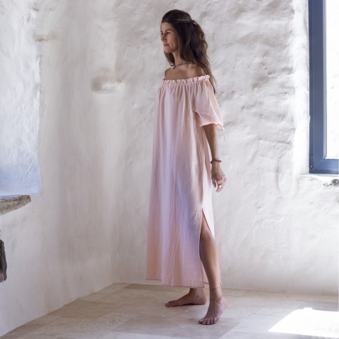 Blush Sile Off Shoulder Dress