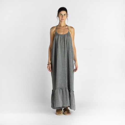 Sile Stripe Halter Maxi Dress