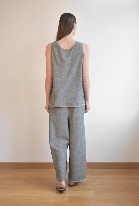 Charcoal SILE LOOSE PANTS