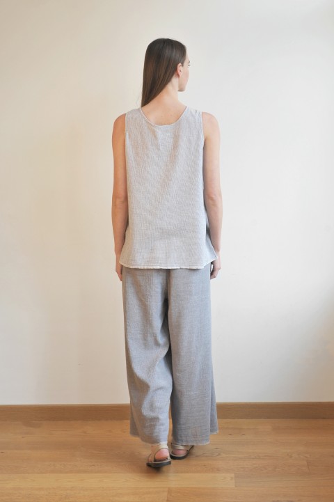 Grey SILE LOOSE PANTS