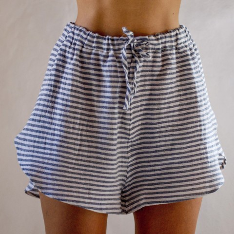 Bold Marine Striped Sile Shorts