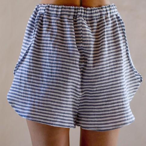 Bold Marine Striped Sile Shorts